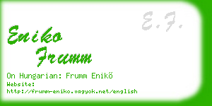 eniko frumm business card
